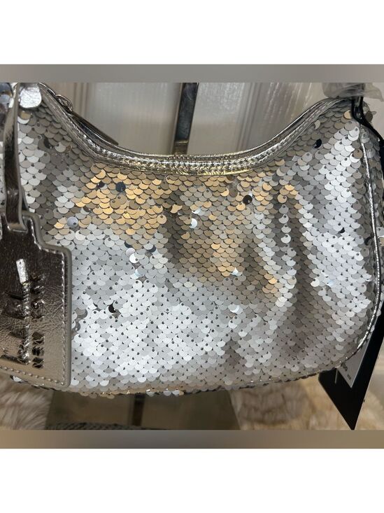 Nicole Miller Handbags - NICOLE MILLER SILVER SEQUIN MINI BAG NEW
